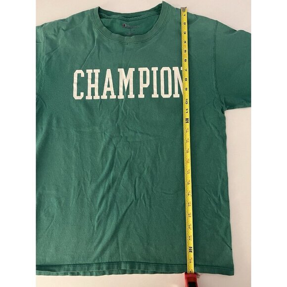 Vintage Y2K kelly green Champion tshirt short slv sz M preppy athleisure - Picture 7 of 8